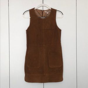 New faux suede camel dress